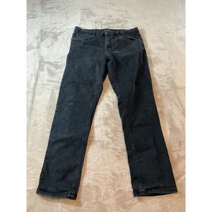 Urban Star Mens‎ Relaxed Fit Straight Leg Black Jeans 38x32 Dark Wash Denim
